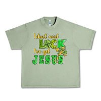 Oil Green i dont need luck i have got jesus Urban Heavy Tee - AdoDesignShop