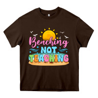 Chocolate Brown beaching not teaching Heavy Core Tee - JahusDesignShop