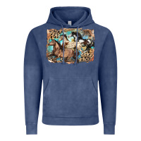 Vintage Denim 3 western horses running free Vintage Hoodie - LillyAllenDesigns