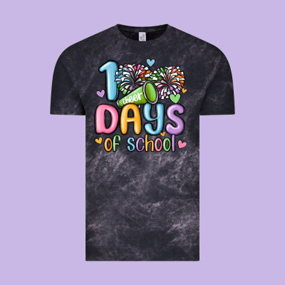 100 Days Of School Cheer Vintage Tee Designed By Maliassmallbusiness