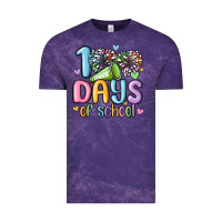 Cloud Purple 100 days of school cheer Vintage Tee - MaliasSmallBusiness