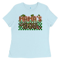 Baby Blue valentines day mama's boy olivia Ladies Tee - OliviaCreatesArt