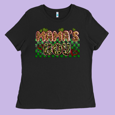 Valentines Day Mama's Boy Olivia Ladies Tee Designed By Oliviacreatesart