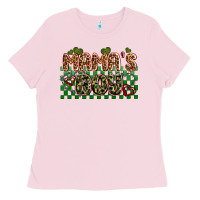 Bubblegum Pink valentines day mama's boy olivia Ladies Tee - OliviaCreatesArt