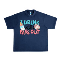 Navy i drink until i pass out baby Urban Heavy Tee - MaliasSmallBusiness