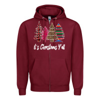 Merry Christmas Pine Tree Zipper Hoodie | Teevron