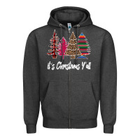 Charcoal Heather Merry Christmas Pine Tree Zipper Hoodie - Bettercallsaul