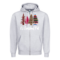 Heather Grey Merry Christmas Pine Tree Zipper Hoodie - Bettercallsaul