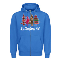 True Royal Merry Christmas Pine Tree Zipper Hoodie - Bettercallsaul