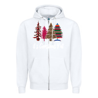 White Merry Christmas Pine Tree Zipper Hoodie - Bettercallsaul