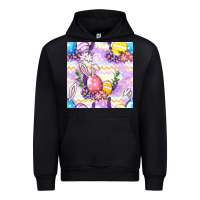 Black Easter Eggs With Flowers Seamless Pattern Urban Hoodie - BundleAndBundleShop