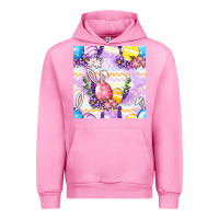 Fuchsia Pink Easter Eggs With Flowers Seamless Pattern Urban Hoodie - BundleAndBundleShop