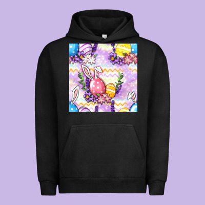 Easter Eggs With Flowers Seamless Pattern Urban Hoodie Designed By Bundleandbundleshop
