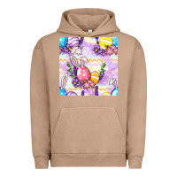 Pigment Burro Easter Eggs With Flowers Seamless Pattern Urban Hoodie - BundleAndBundleShop