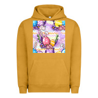 Pigment Peanut Butter Easter Eggs With Flowers Seamless Pattern Urban Hoodie - BundleAndBundleShop