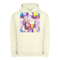 Pigment Pistachio Easter Eggs With Flowers Seamless Pattern Urban Hoodie - BundleAndBundleShop