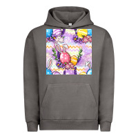 Pigment Tornado Easter Eggs With Flowers Seamless Pattern Urban Hoodie - BundleAndBundleShop