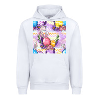 White Easter Eggs With Flowers Seamless Pattern Urban Hoodie - BundleAndBundleShop