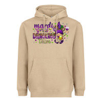 Mushroom Mardi Gras drinking team with gnome Heavyweight Hoodie - HowdyJamesFarm