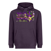 Plum Mardi Gras drinking team with gnome Heavyweight Hoodie - HowdyJamesFarm
