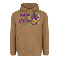 Toasted Coconut Mardi Gras drinking team with gnome Heavyweight Hoodie - HowdyJamesFarm