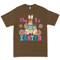 Cacao my first easter with baby bunny and eggs Premium Tee - AdoDesignShop