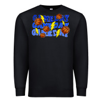 Black Game day game day game day lightning bolt Premium Sweatshirt - HowdyJamesFarm