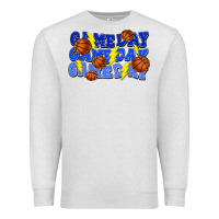 Oatmeal Heather Game day game day game day lightning bolt Premium Sweatshirt - HowdyJamesFarm