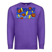 Purple Game day game day game day lightning bolt Premium Sweatshirt - HowdyJamesFarm