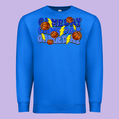 Game Day Game Day Game Day Lightning Bolt Premium Sweatshirt Designed By Howdyjamesfarm