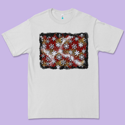 Christmas Snow Crystals Background Premium Tee Designed By Bundleandbundleshop