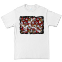 White christmas snow crystals background Premium Tee - BundleAndBundleShop