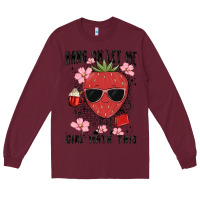 Burgundy hang on let me girl math this Long Sleeve Tee - MaliasSmallBusiness