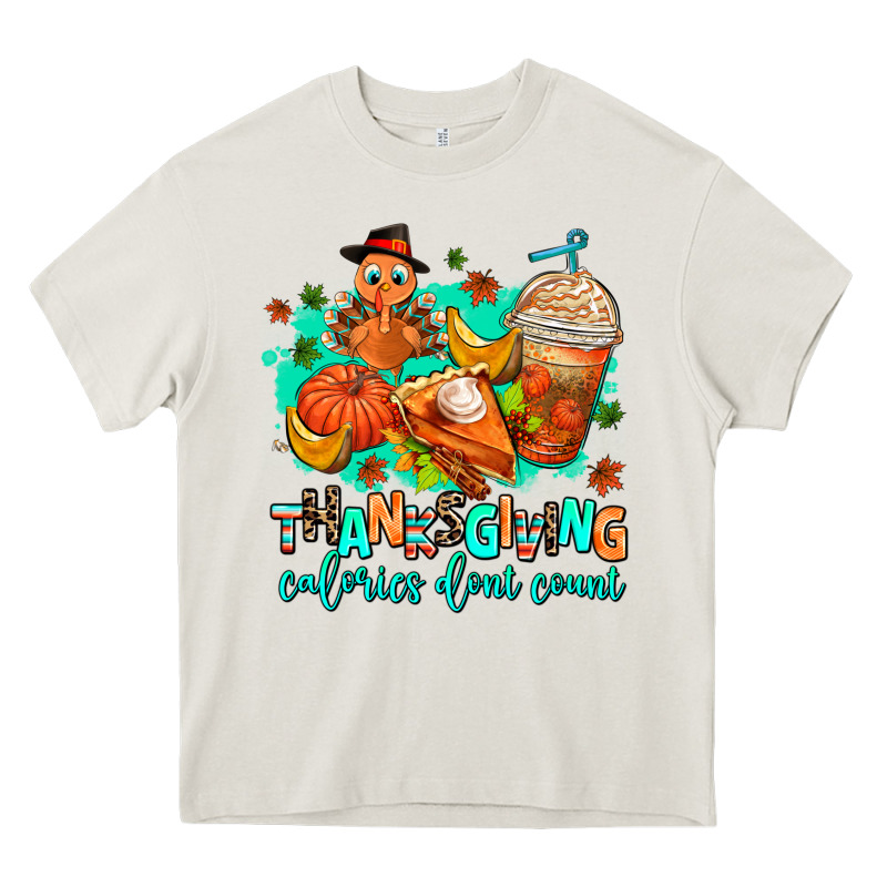 Thanksgiving Calories Dont Count Heavy Core Tee by AdoDesignShop | Teevron