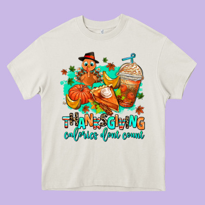 Thanksgiving Calories Dont Count Heavy Core Tee Designed By Adodesignshop