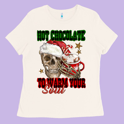 Hot Chocolate To Warm Your Soul Ladies Tee Designed By Fadigitalartstudio