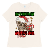 Bone hot chocolate to warm your soul Ladies Tee - FaDigitalArtStudio