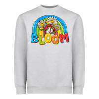 Heather Grey bloom Heavyweight Sweatshirt - NancyCooperArtShop