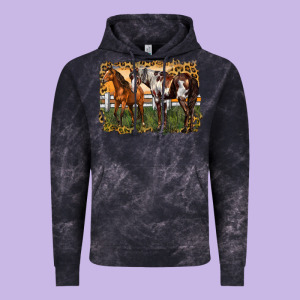 2 Horses At The Ranch Vintage Hoodie Designed By Lillyallendesigns
