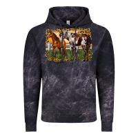 Cloud Black 2 horses at the ranch Vintage Hoodie - LillyAllenDesigns