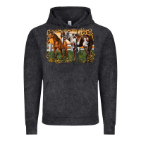 Vintage Black 2 horses at the ranch Vintage Hoodie - LillyAllenDesigns