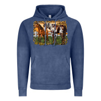 Vintage Denim 2 horses at the ranch Vintage Hoodie - LillyAllenDesigns