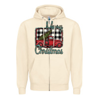 Merry Christmas Truck Zipper Hoodie | Teevron