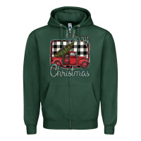 Sports Green Merry Christmas Truck Zipper Hoodie - Bettercallsaul