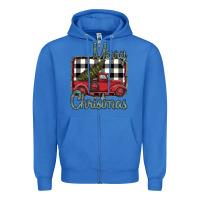 True Royal Merry Christmas Truck Zipper Hoodie - Bettercallsaul