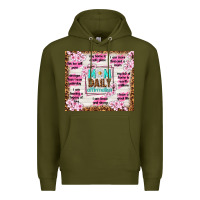 Army Green mom daily affirmation Premium Hoodie - TumblerDesignByShophia