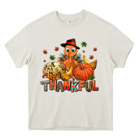 Cream thankful pumpkins and turkey Heavy Core Tee - AdoDesignShop