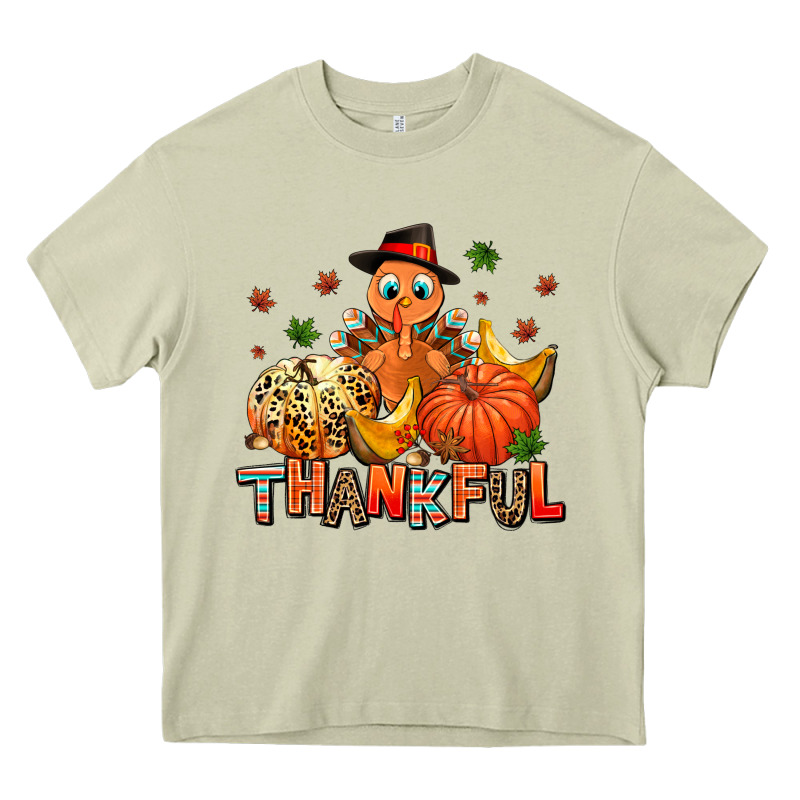 Thankful Pumpkins And Turkey Heavy Core Tee by AdoDesignShop | Teevron