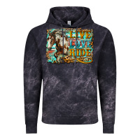 Cloud Black live love ride horse Vintage Hoodie - LillyAllenDesigns