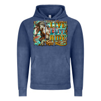 Vintage Denim live love ride horse Vintage Hoodie - LillyAllenDesigns